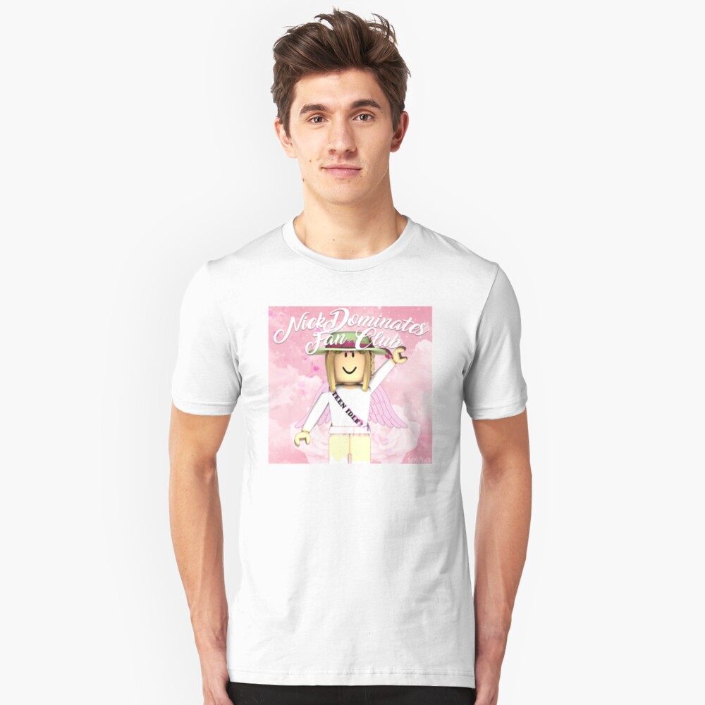 Nick Dominates Fan Club T Shirt By Bendeano Redbubble - nickdominates t shirt roblox