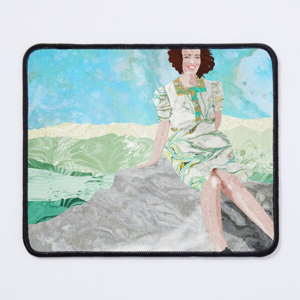 Item preview, Barbara Pym : Portrait in Marbled Bookbinding Paper designed and sold by MarbleCloud.