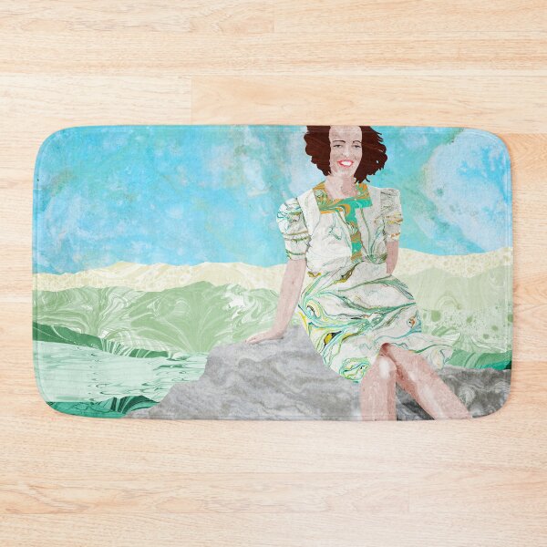 Item preview, Barbara Pym : Portrait in Marbled Bookbinding Paper designed and sold by MarbleCloud.