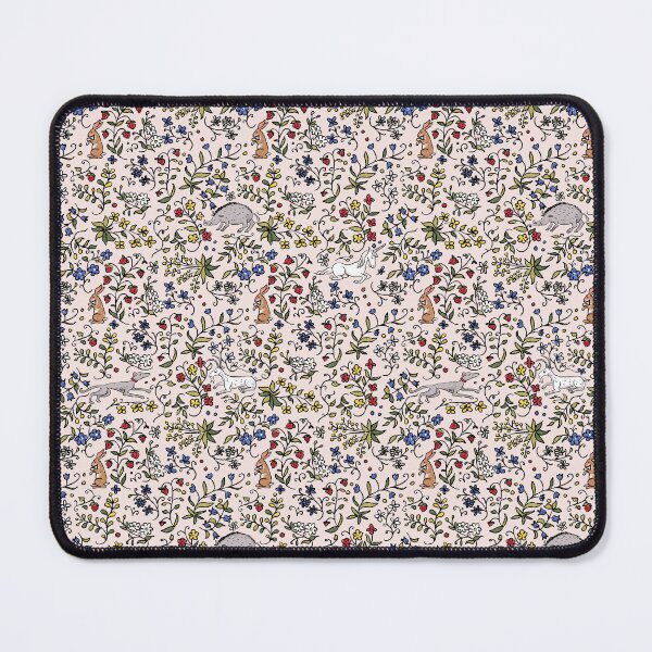 Item preview, Medieval Animals Mille Fleurs Pattern with Pink Background designed and sold by LeopardyNonsense.