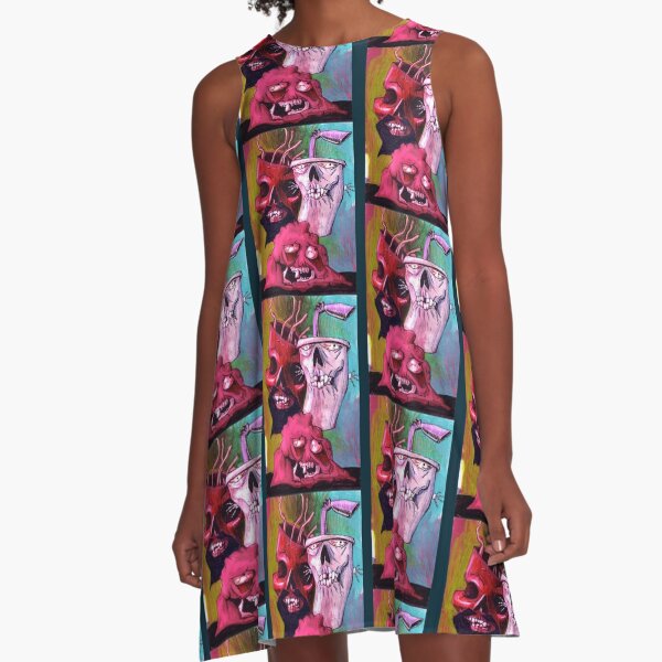 Aqua Teen Hunger Zombie Version Inspired           A-Line Dress