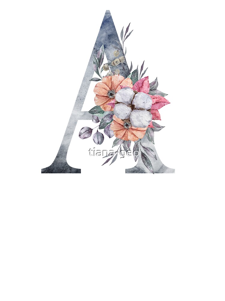 Watercolor floral J letter wedding monogram print Pet Bandana for Sale by  tiana-geo