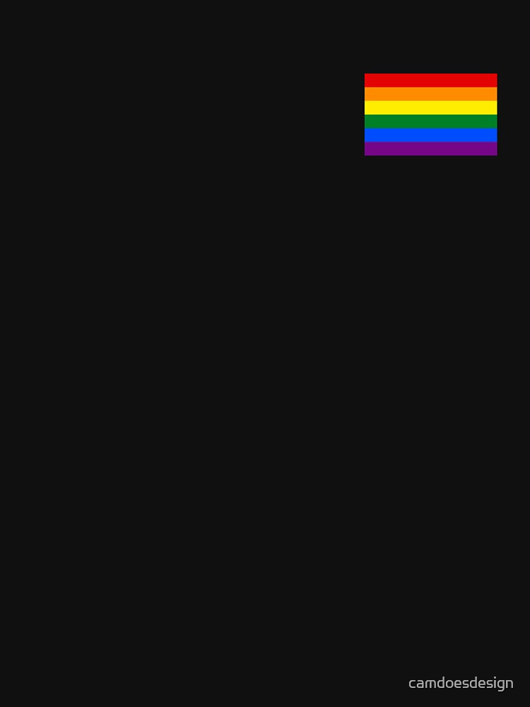 Gay Pride Flag - Minimalist T-Shirt by camdoesdesign