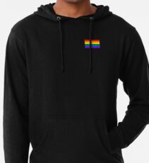 Gay Pride Flagge - minimalistisches T-Shirt Leichter Hoodie