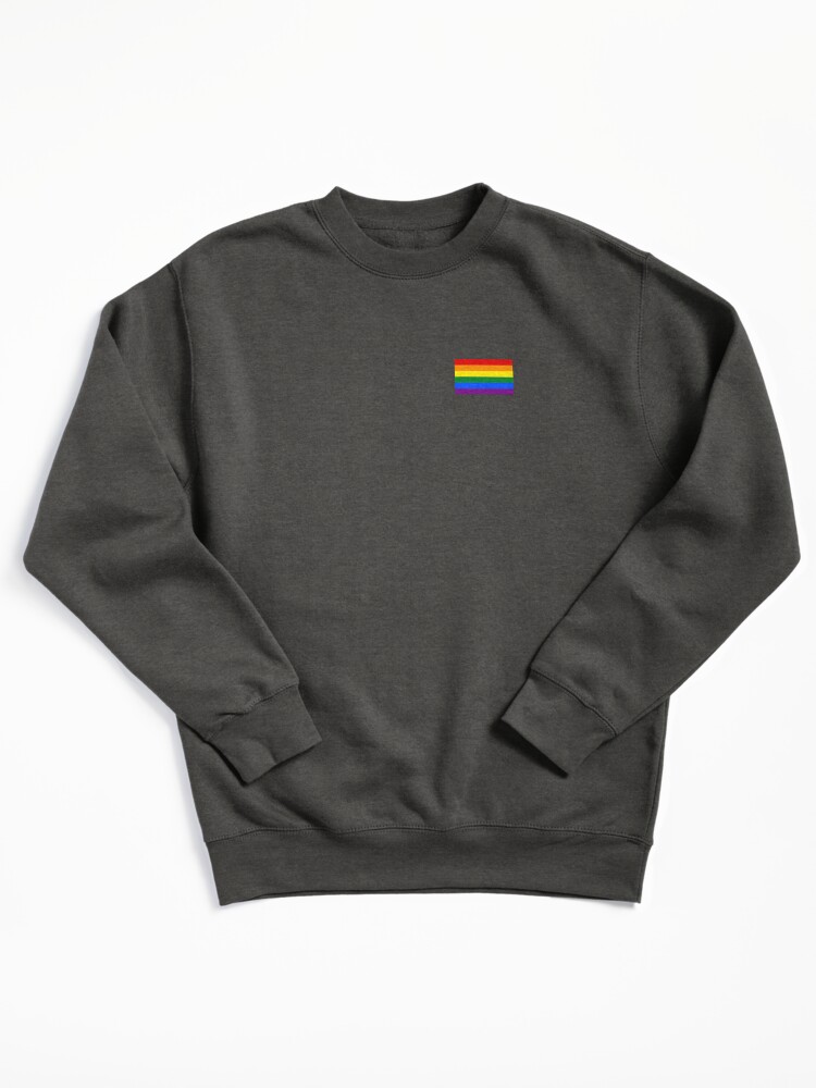 Thumbnail 2 of 7, Pullover Sweatshirt, Gay Pride Flag - Minimalist T-Shirt designed and sold by camdoesdesign.