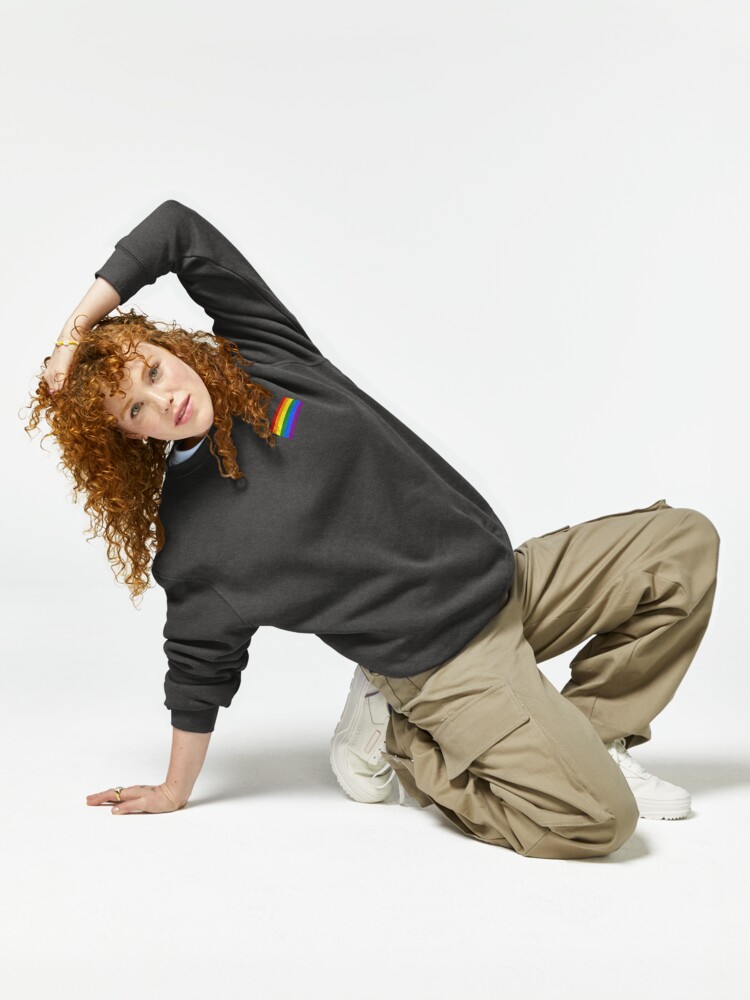 Thumbnail 6 of 7, Pullover Sweatshirt, Gay Pride Flag - Minimalist T-Shirt designed and sold by camdoesdesign.