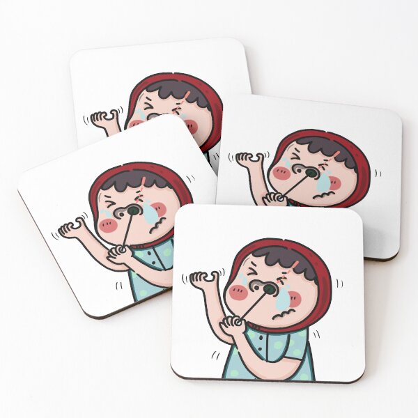 Item preview, A girl using covid19 antigen test kit designed and sold by Mod-Mtkstudio.