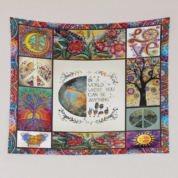 Item preview, In A World Where You Can Be Anything Hippie designed and sold by DerryReinhard.