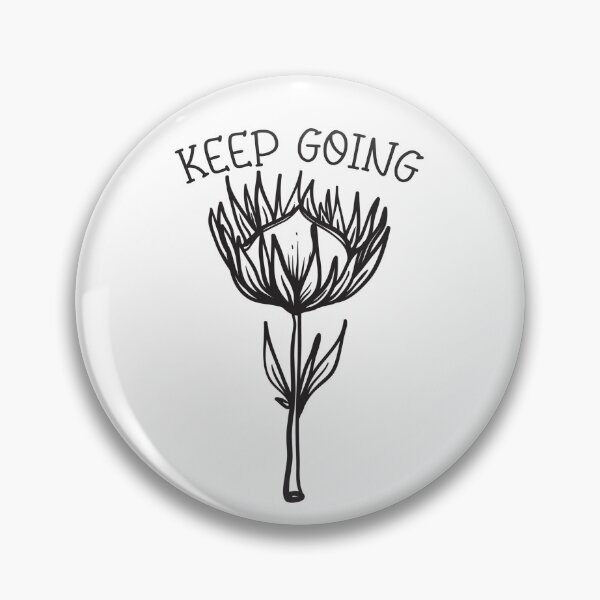 Item preview, Keep going quote with flower designed and sold by afonso-arts.