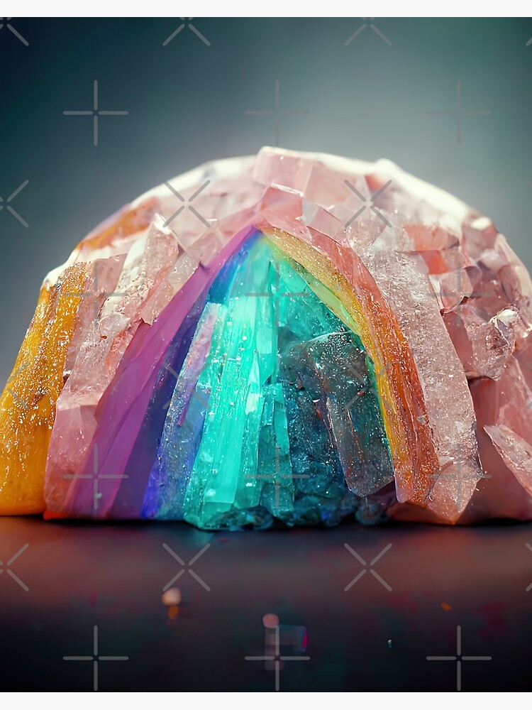 Rainbow Crystal Art Board Print for Sale by AVisionInPink