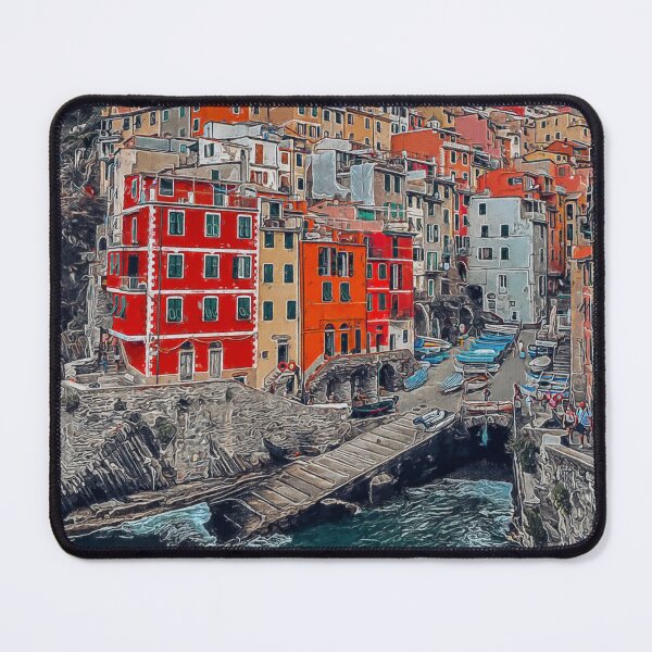 Item preview, Beautiful View Manarola Cinque Terre Northern Italy, Manarola Cinque Terre Painting Art, Architecture Manarola Cinque Terre Aesthetic Wallpaper, Cinque Terre Italy Manarola Cityscape Village  designed and sold by Trendymotion.