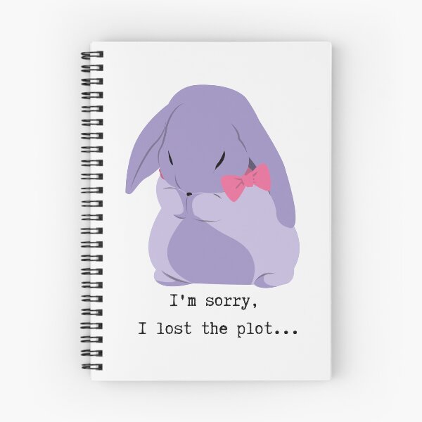Item preview, I'm sorry, I lost the plot. Cute purple plotbunny. designed and sold by CreativeStrand.