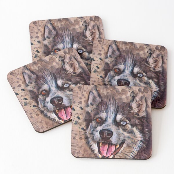 Item preview, A watercolour husky art design. Colorful husky. Siberian husky art.  designed and sold by Doggymadness.