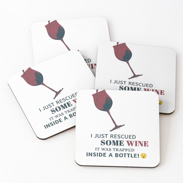 Item preview, Wine Quote - I just rescued some wine, it was trapped inside a bottle!  designed and sold by hiunlimit.