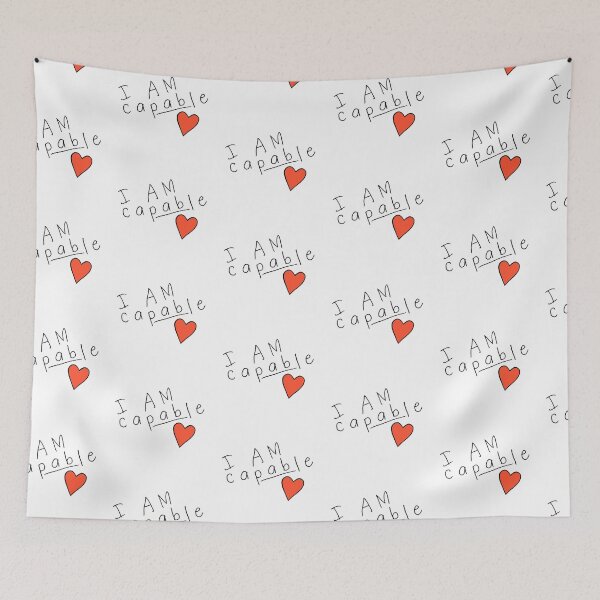 Item preview, I am Capable with red heart designed and sold by afonso-arts.