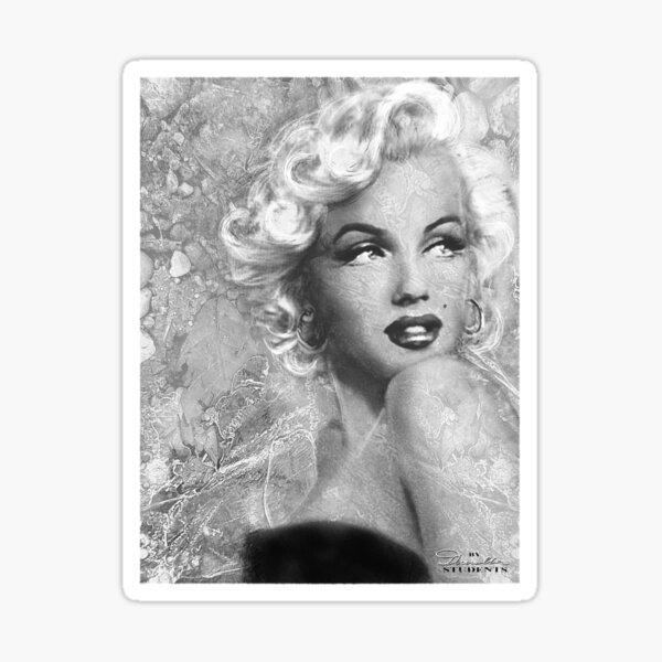 Marilyn Danella Ice bw Sticker
