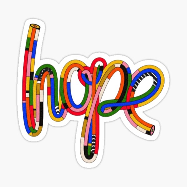 HOPE is Dope! Cute Calligraphy Art! Sticker