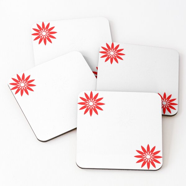 Item preview, Minimalistic red floral pattern  designed and sold by UniqueDesignHub.