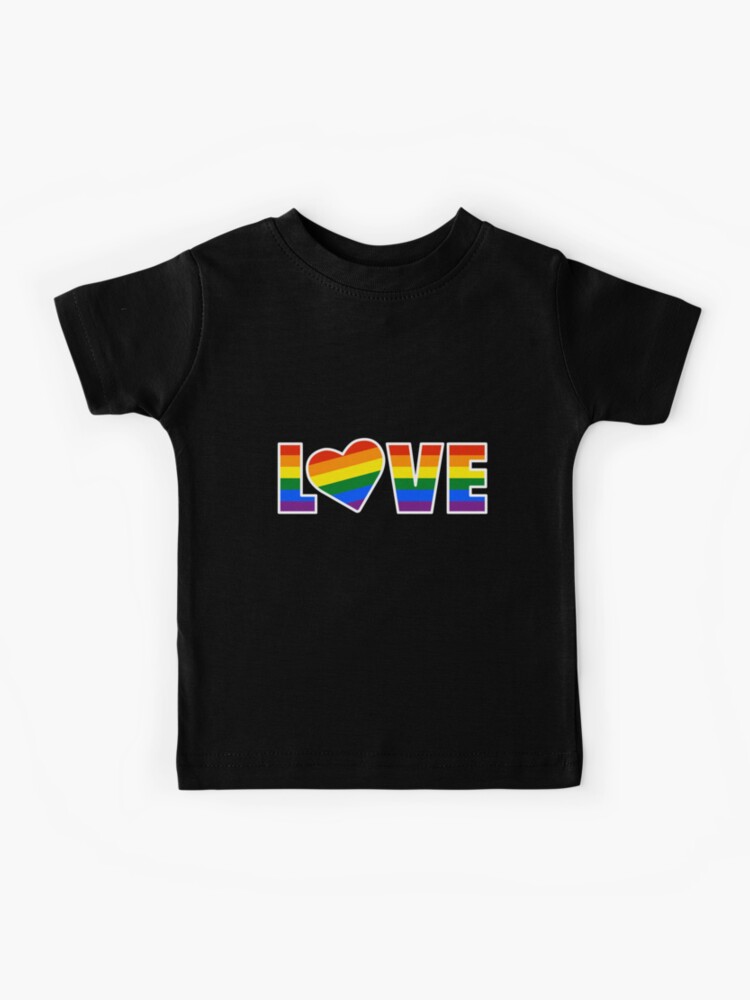 rainbow love heart t shirt