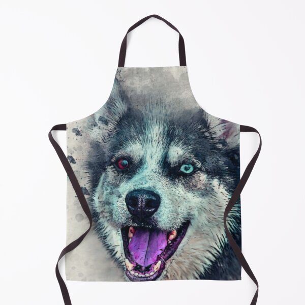 Item preview, A watercolour husky art design. colorful husky. siberian husky art. designed and sold by Doggymadness.