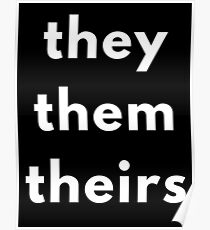 They, Them, Theirs Personal Pronouns Poster