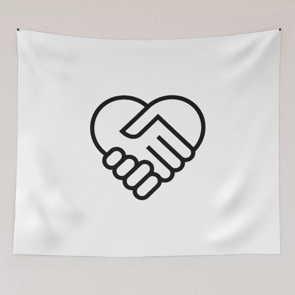 Item preview, Hand shake in heart designed and sold by binti163.