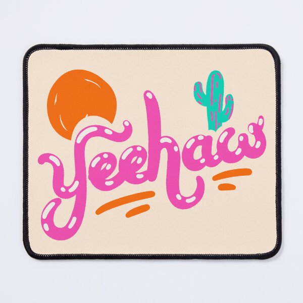 Item preview, YEEHAW | Pink 90s Style Colorful Cowboy Space Cowgirl Neon Sunset Sun Cactus Rodeo Aesthetic | HOWDY Y'ALL | White Background designed and sold by PEARROT.