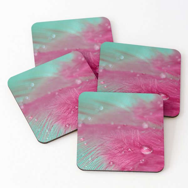 Item preview, Abstract pink feathers with water drops designed and sold by Photostacia.