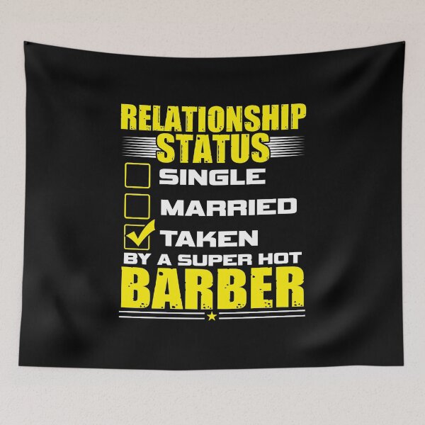 Item preview, Funny His and Her Gift Idea Barber Relationship Status designed and sold by haselshirt.