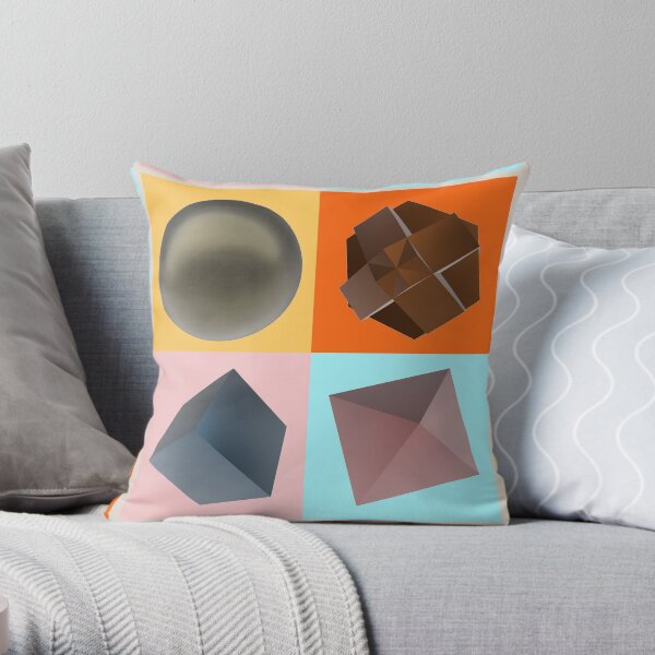 Pattern in trend colors winter 2022 Throw Pillow