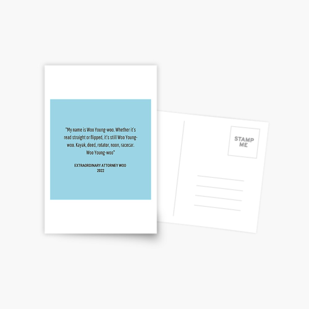 "Extraordinary Attorney Woo Quotes woo young woo" Postcard for Sale