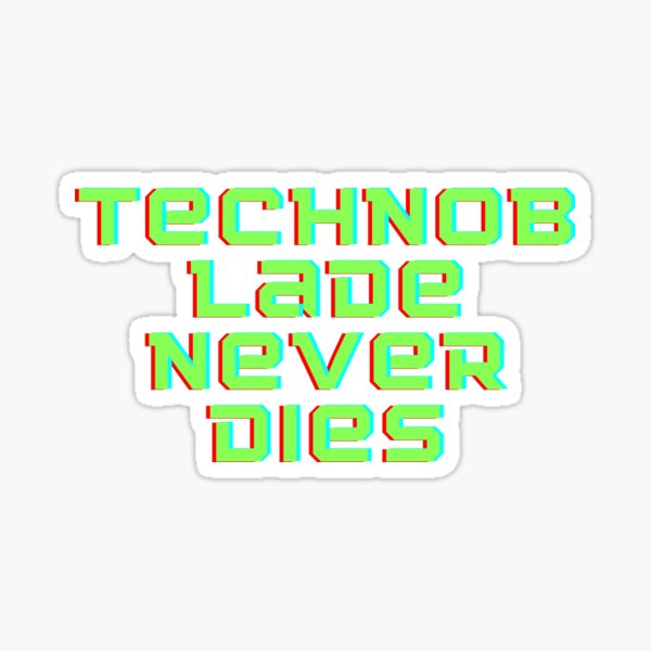 Technoblades Never Dies Video Game Gaming Gamer bi Sticker