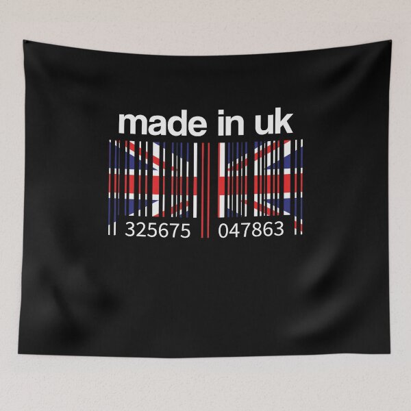 Item preview, England Great Britain Flag Barcode Made in UK Englishman Gift Idea designed and sold by Lenny Stahl.