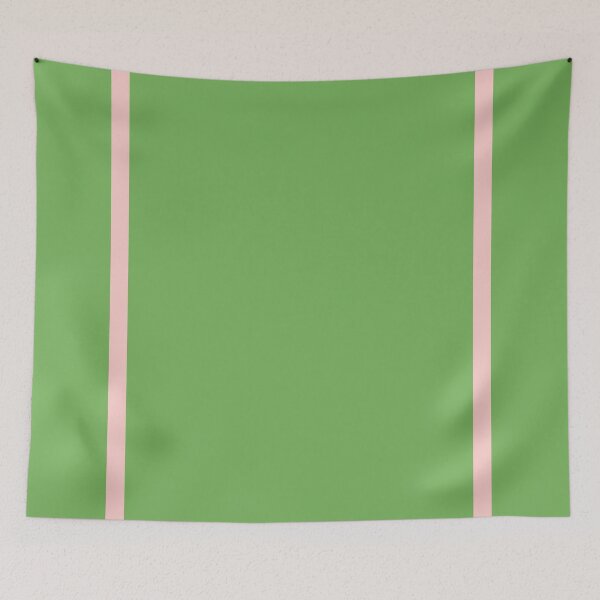 Item preview, Double Stripe Minimal Preppy Lime Green and Pink designed and sold by kierkegaard.