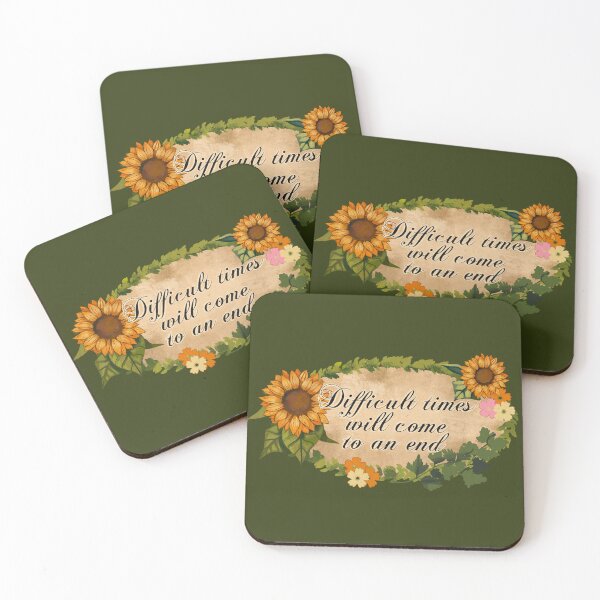 Item preview,  Difficult Times will come to an end: Earthy Green Background designed and sold by Jessiemay-arts.