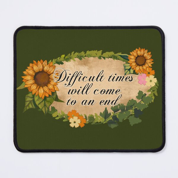 Item preview,  Difficult Times will come to an end: Earthy Green Background designed and sold by Jessiemay-arts.