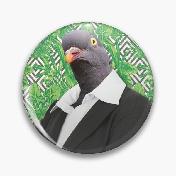 Item preview, Green Pigeon Lady in Vintage Frame designed and sold by FaceTheStrange.