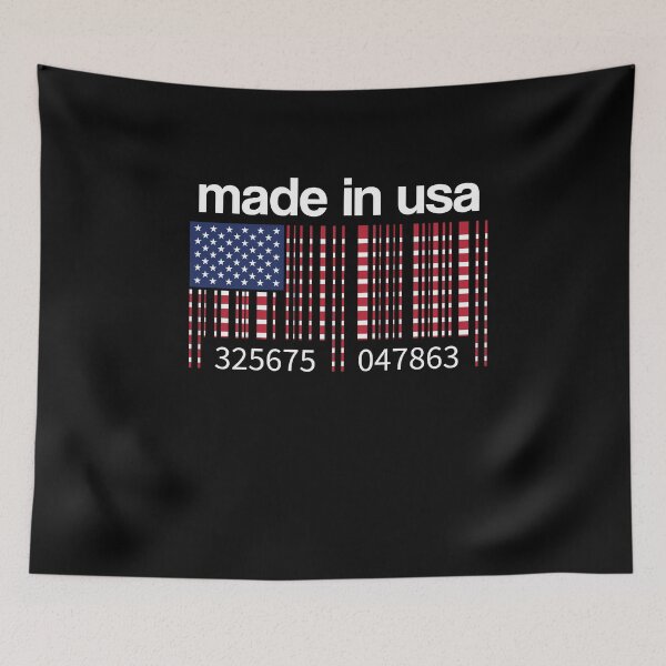 Item preview, USA Flag Barcode Made in USA America US American Gift Idea designed and sold by Lenny Stahl.