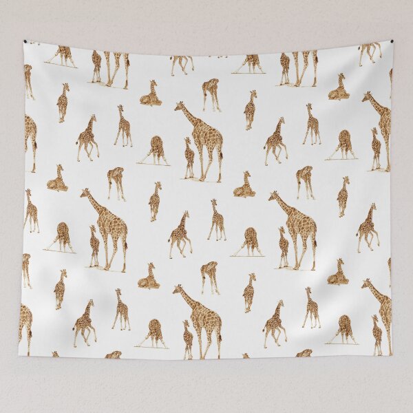 Artikelvorschau, Giraffen- und Giraffenmuster - braune colorized Version entworfen und verkauft von SylvieG18.