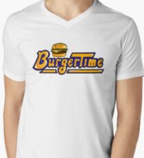 BurgerTime Arcade Logo Men's V-Neck T-Shirt