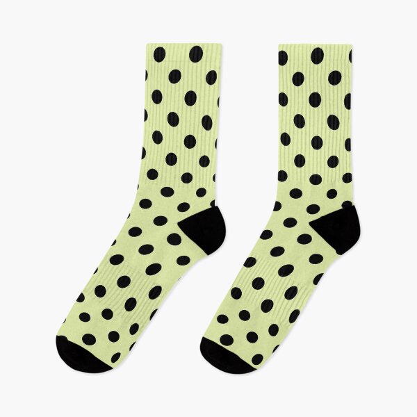 Item preview, Black polka dots on a lime green background designed and sold by Elżbieta  Kaps.
