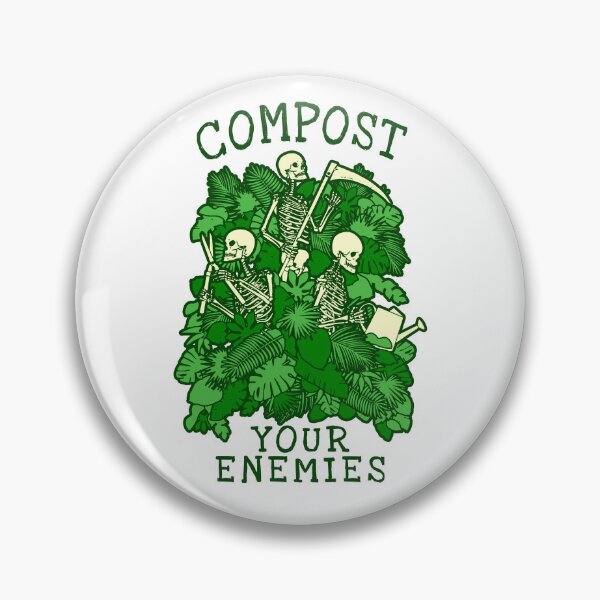 Item preview, Compost Your Enemies Funny Gardening Goth Skeleton Gardener designed and sold by GrandeDuc.