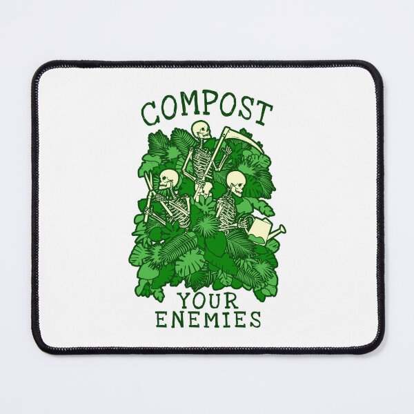 Item preview, Compost Your Enemies Funny Gardening Goth Skeleton Gardener designed and sold by GrandeDuc.