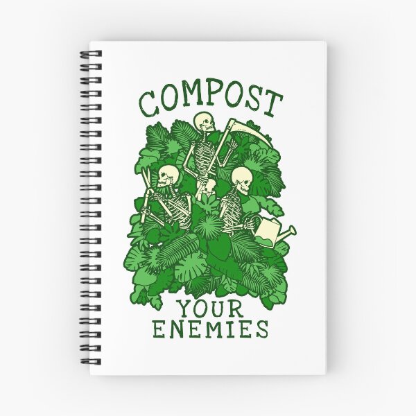 Item preview, Compost Your Enemies Funny Gardening Goth Skeleton Gardener designed and sold by GrandeDuc.