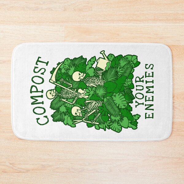 Item preview, Compost Your Enemies Funny Gardening Goth Skeleton Gardener designed and sold by GrandeDuc.