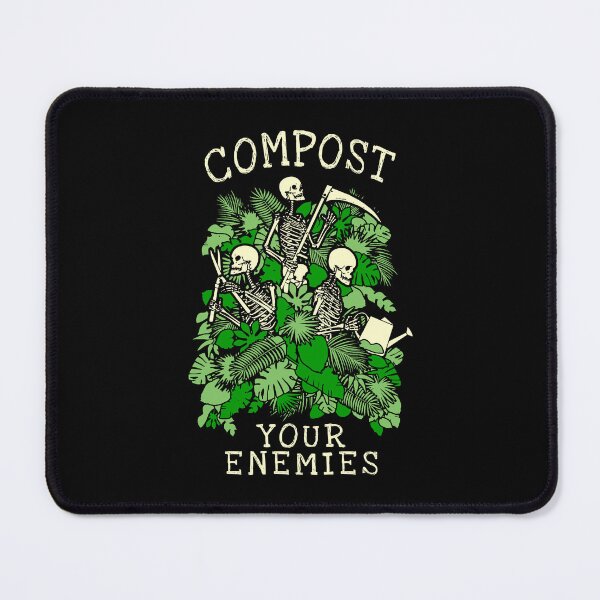 Item preview, Compost Your Enemies Funny Gardening Goth Skeleton Gardener designed and sold by GrandeDuc.