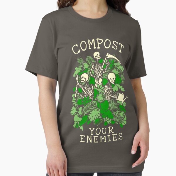 Item preview, Compost Your Enemies Funny Gardening Goth Skeleton Gardener designed and sold by GrandeDuc.
