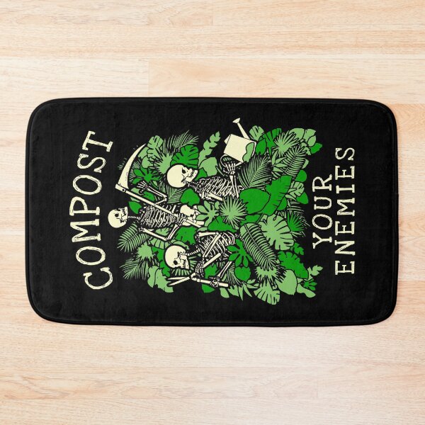 Item preview, Compost Your Enemies Funny Gardening Goth Skeleton Gardener designed and sold by GrandeDuc.