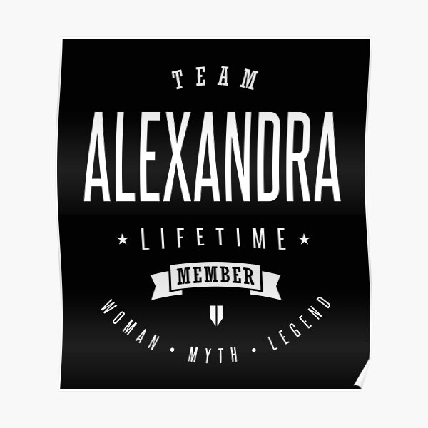 Posters Sur Le Theme Alexandra Redbubble