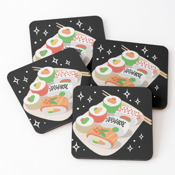 Item preview, Cute Sushi on Plate designed and sold by introverthings.